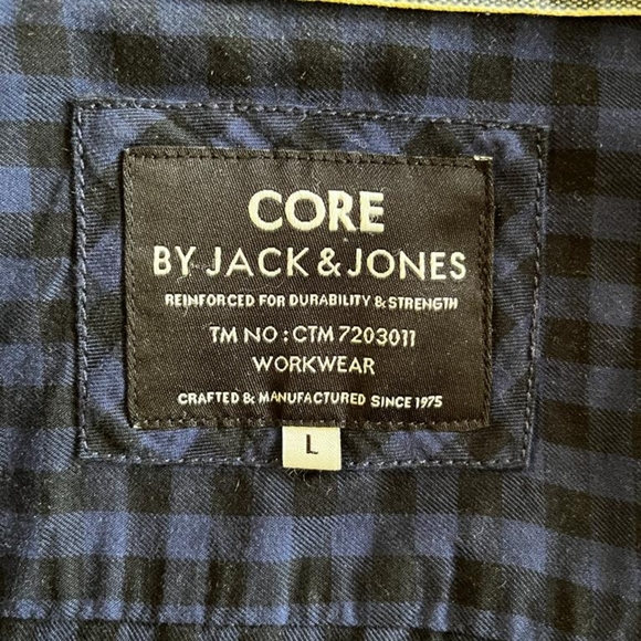 Jack & Jones checkered shirt, Size L, blue and black - Picture 2 of 3